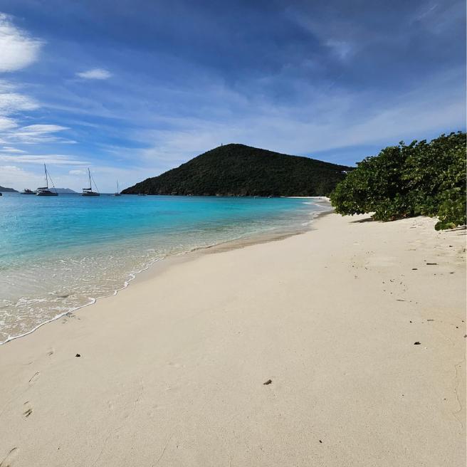 White Bay, Guana Island - approx. sailing time 2.5 hours
